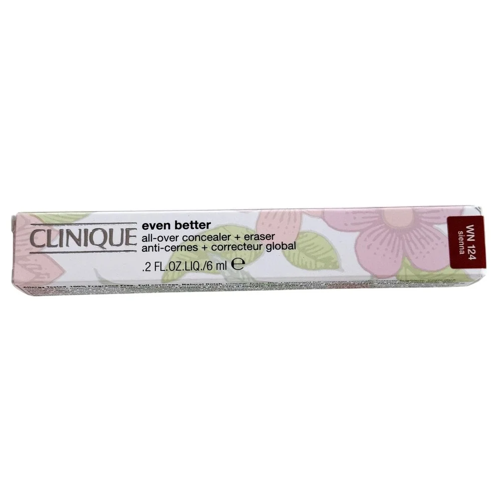 Clinique Even Better All-Over Concealer + Eraser WN 124 Sienna 0.2oz New in‎ Box